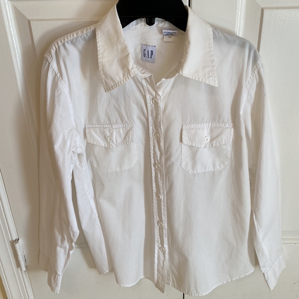 Classic White Collared Button Down Shirt - image 4